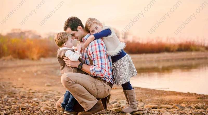 dad with kids
